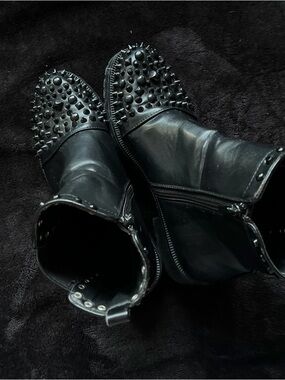 Black Studded Ankle Boots
